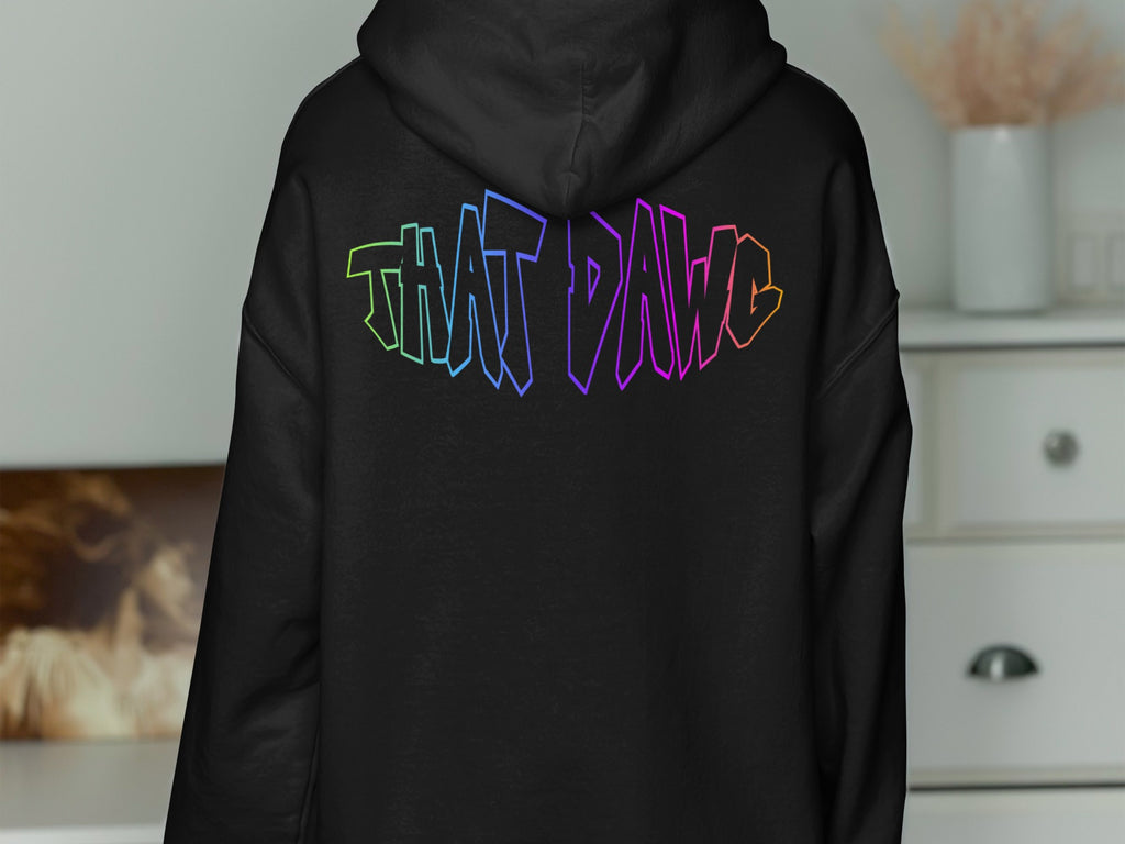 Colorful THAT DAWG Hoodie with Bold Graphic product type