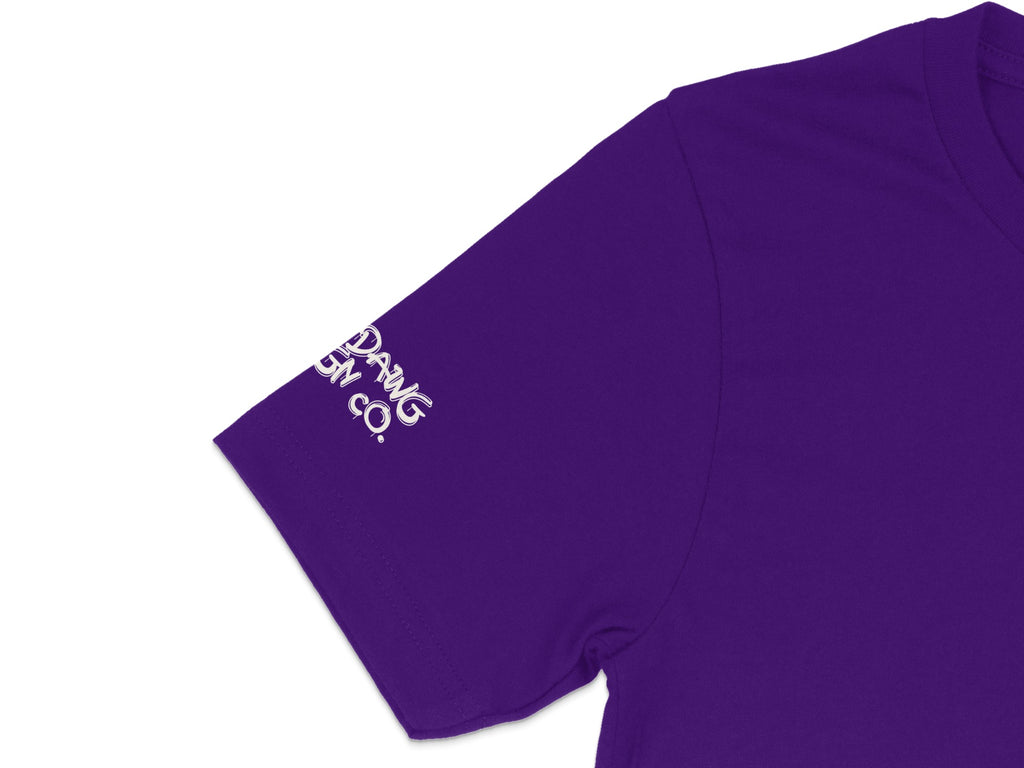 Purple T-Shirt with Unique Sleeve Design Shirt
