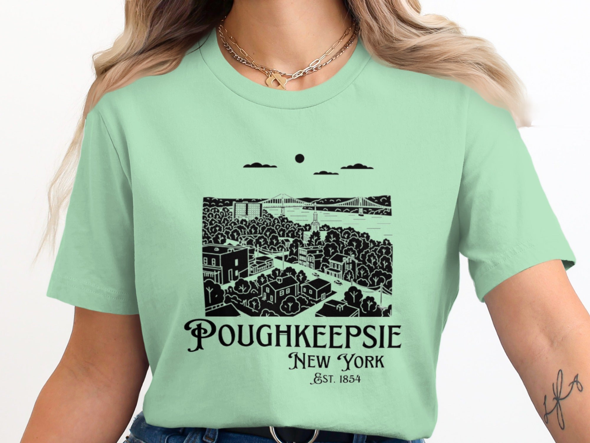 Poughkeepsie New York Est 1854 graphic t-shirt