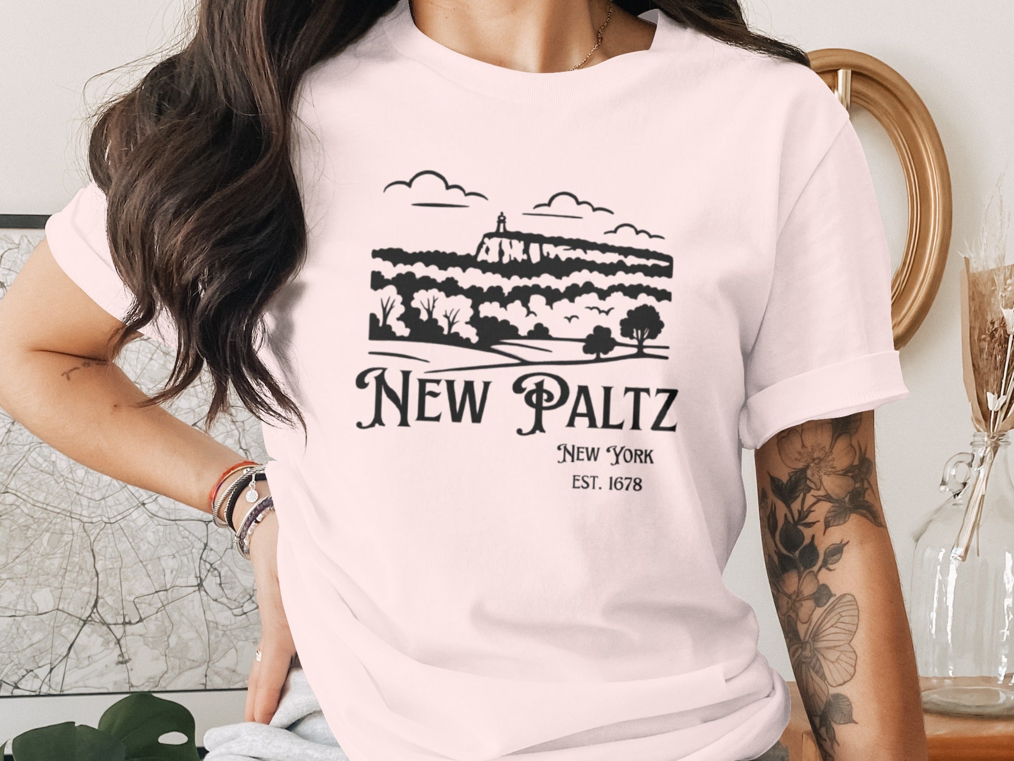 New Paltz New York Est 1678 Graphic Tee Shirt