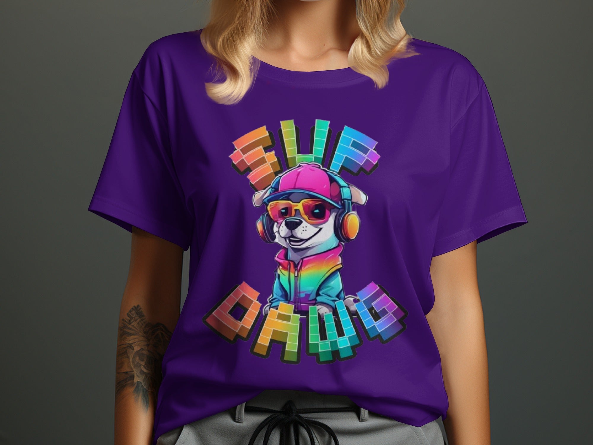 Fun Colorful Sup Dawg Graphic T-Shirt product
