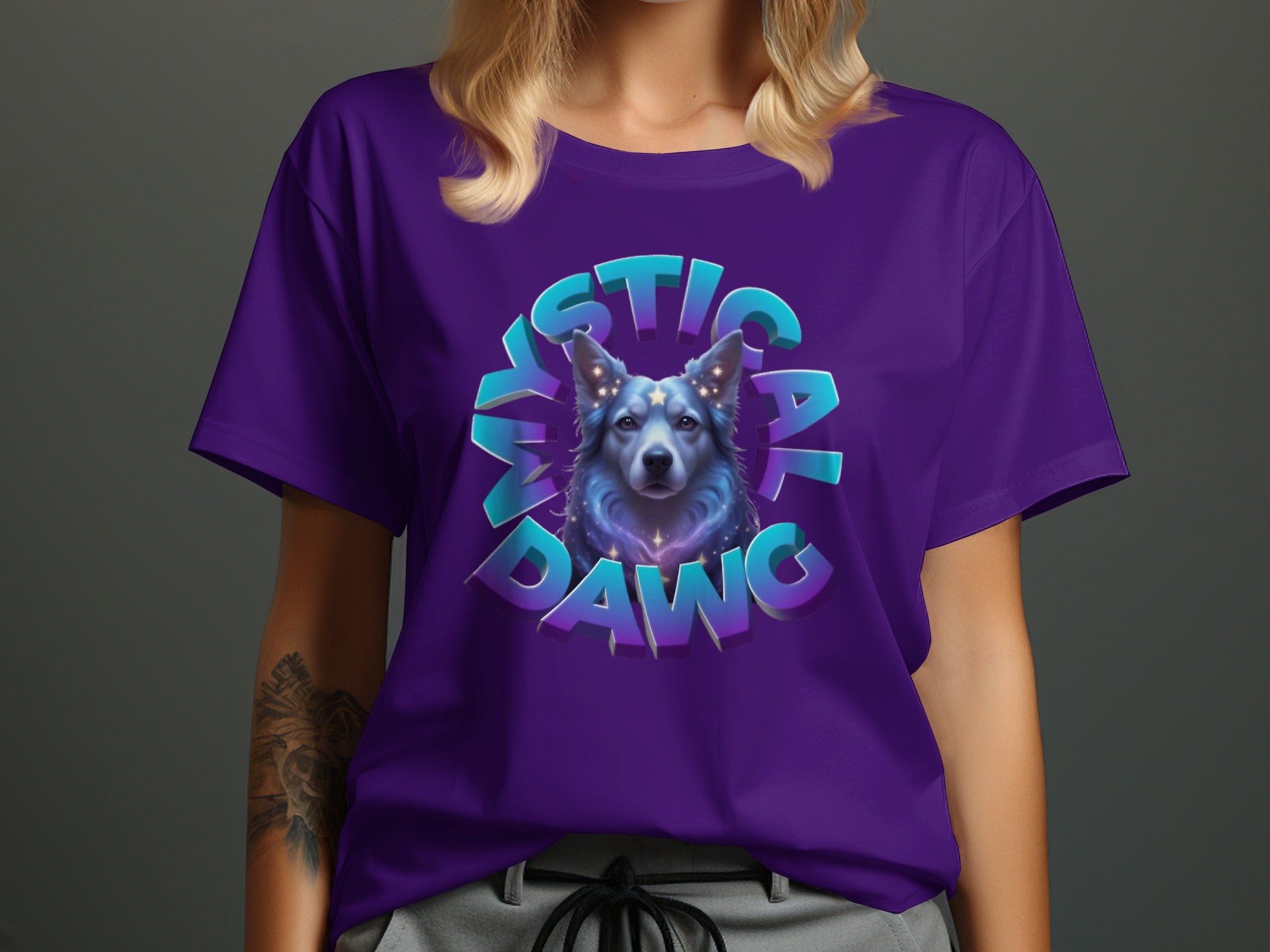 Mystical Dawg Graphic Tee Funky Dog Lover Product