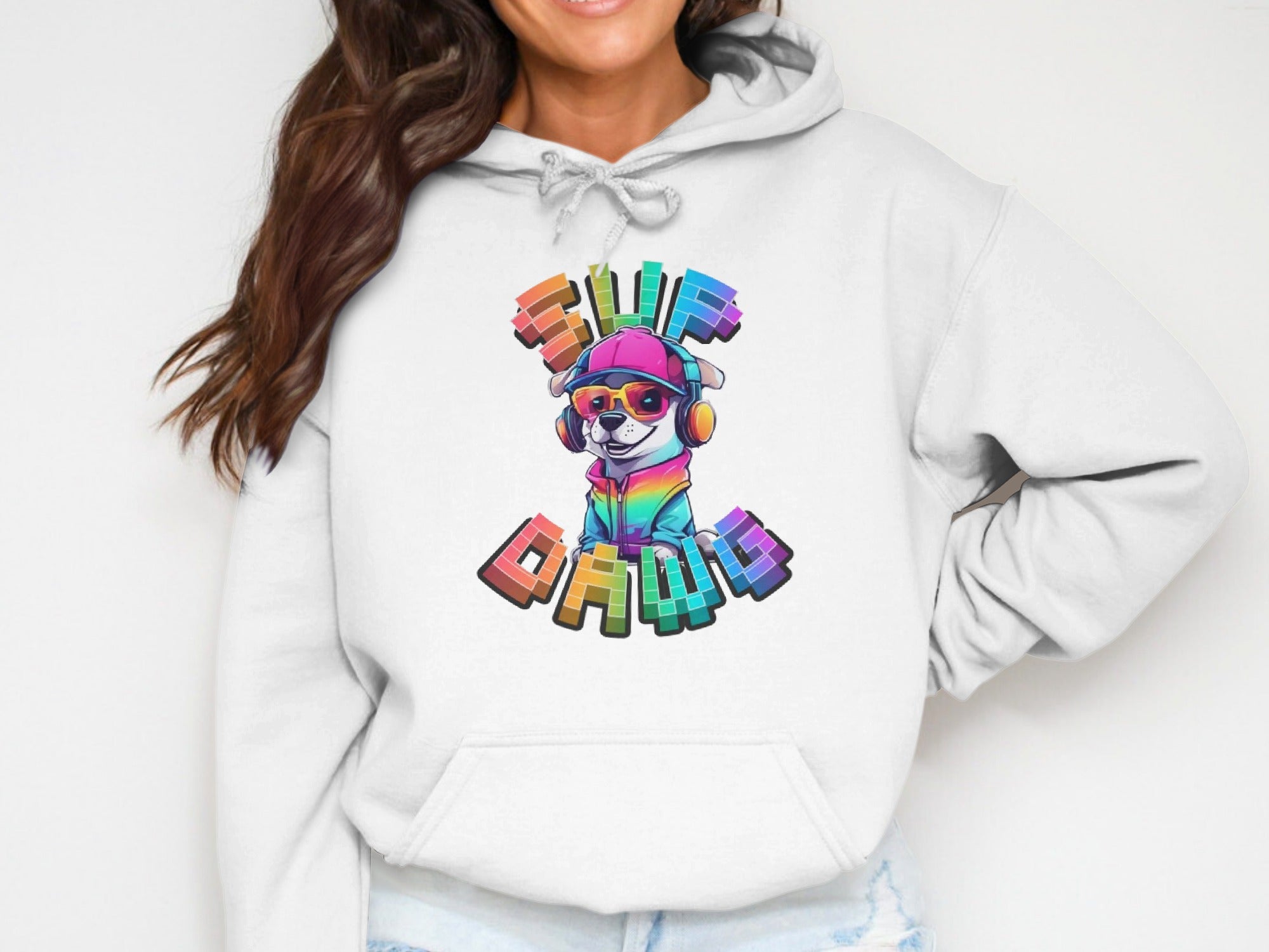 Colorful Retro Style Sup Dawg Hoodie product