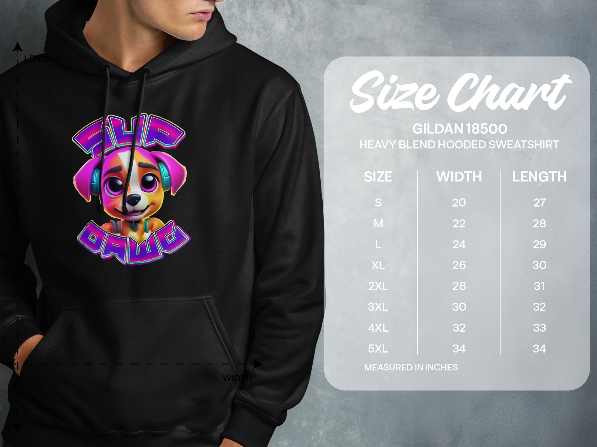 Cool Cute Colored Dog Graphic Hoodie product