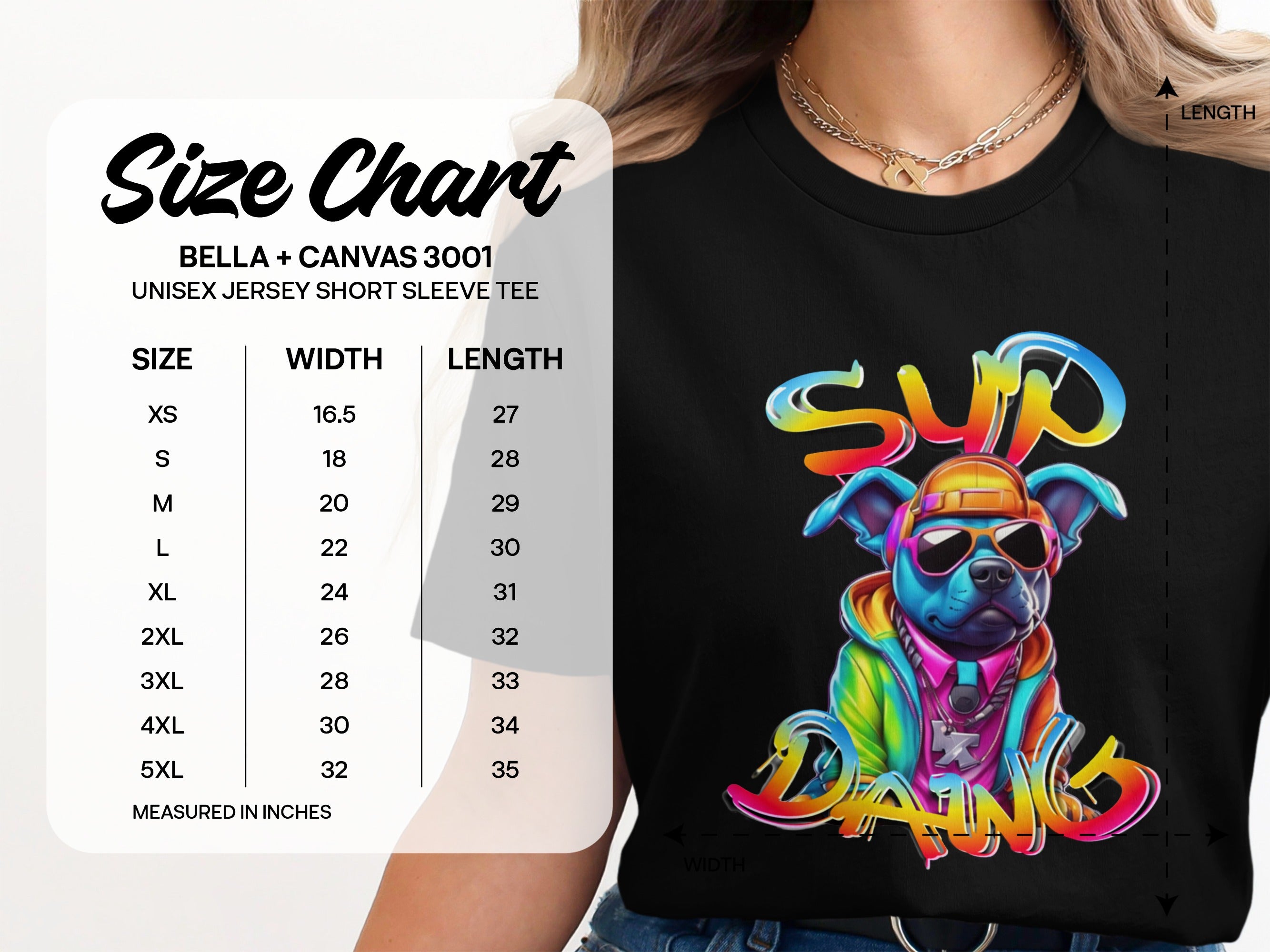 Hip Hop Dog Graphic Unisex Jersey Short Sleeve Tee product type