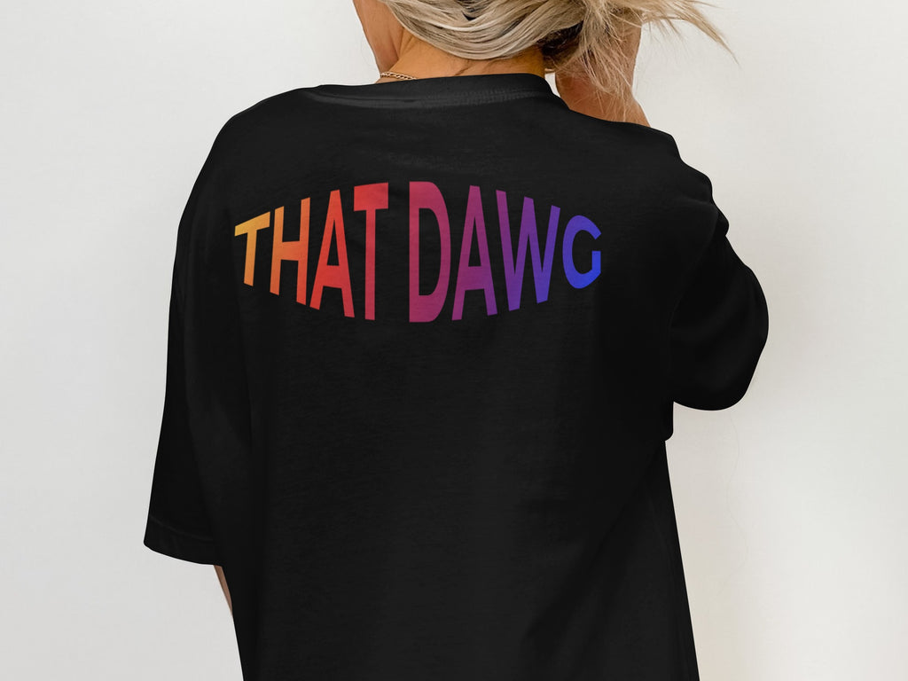 THAT DAWG Graphic Black Oversized T-Shirt product