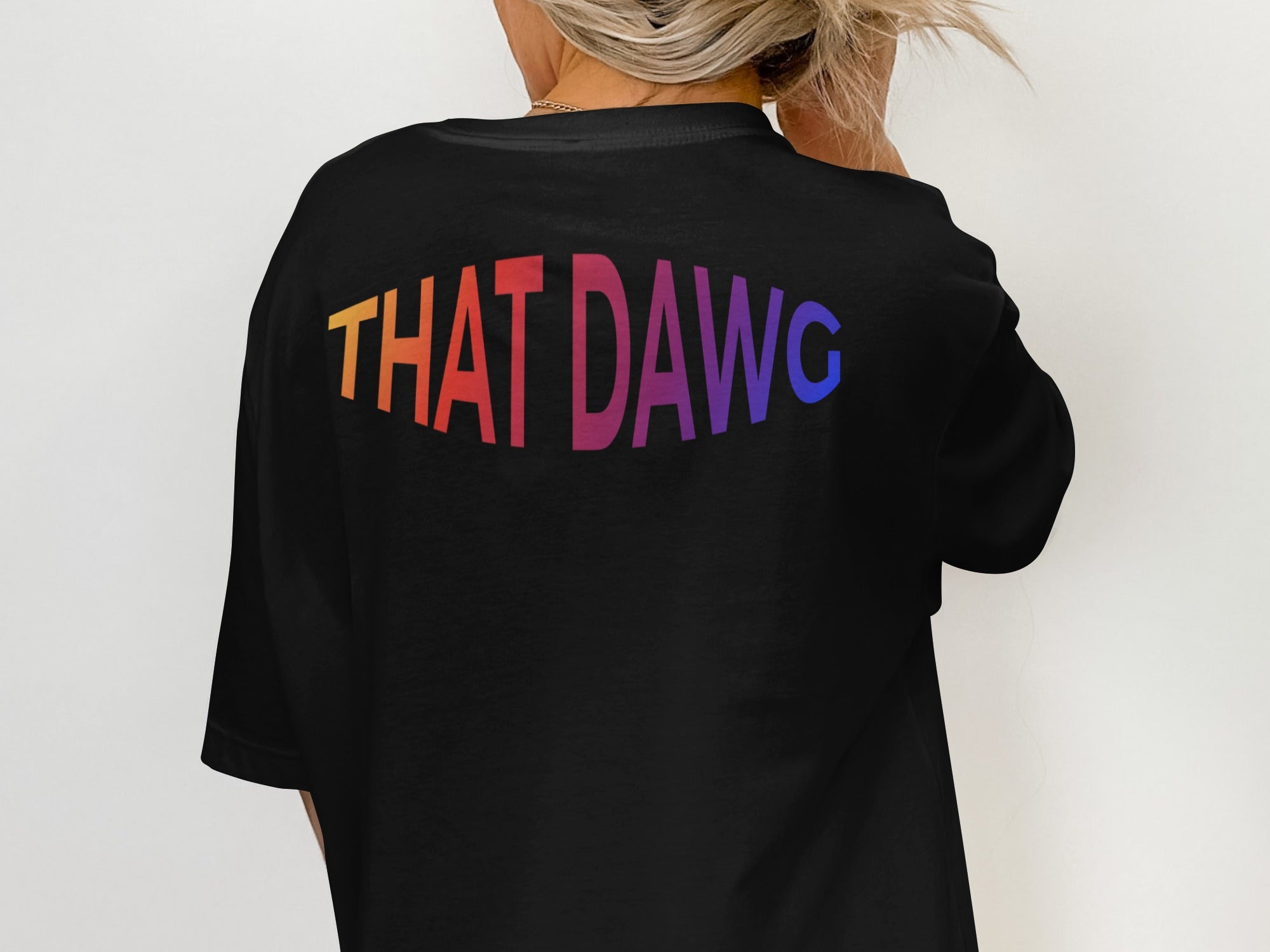 THAT DAWG Graphic Black Oversized T-Shirt product