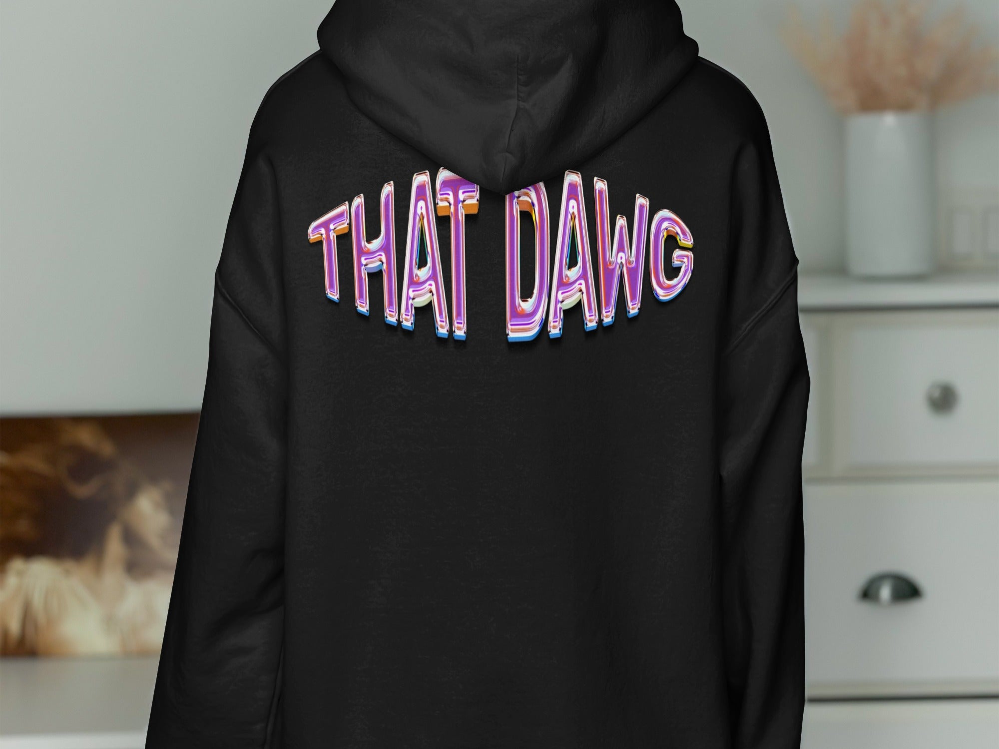 THAT DAWG colorful text design hoodie product type