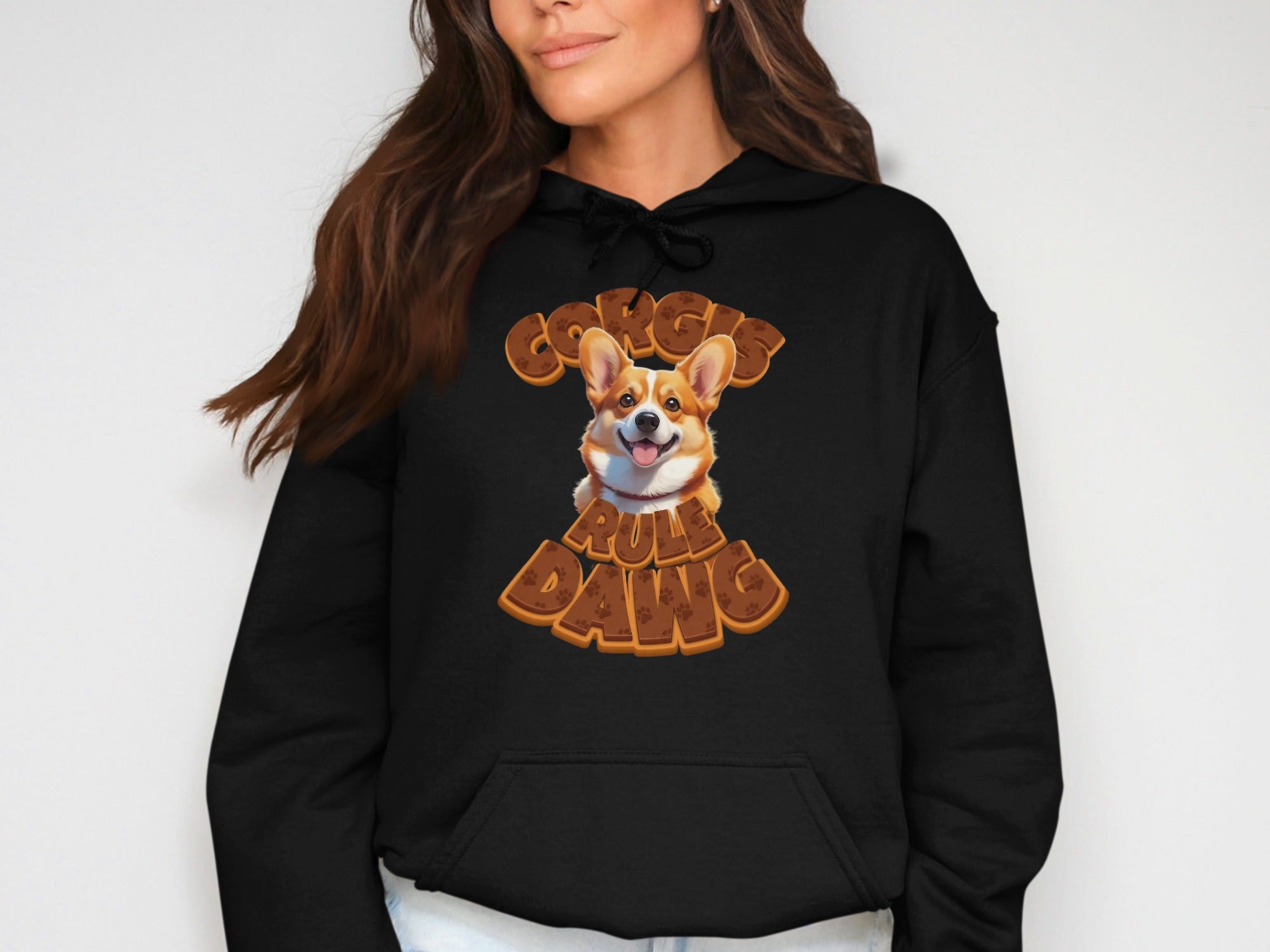 Corgis Rule Dawg Funny Hoodie for Dog Lovers Product