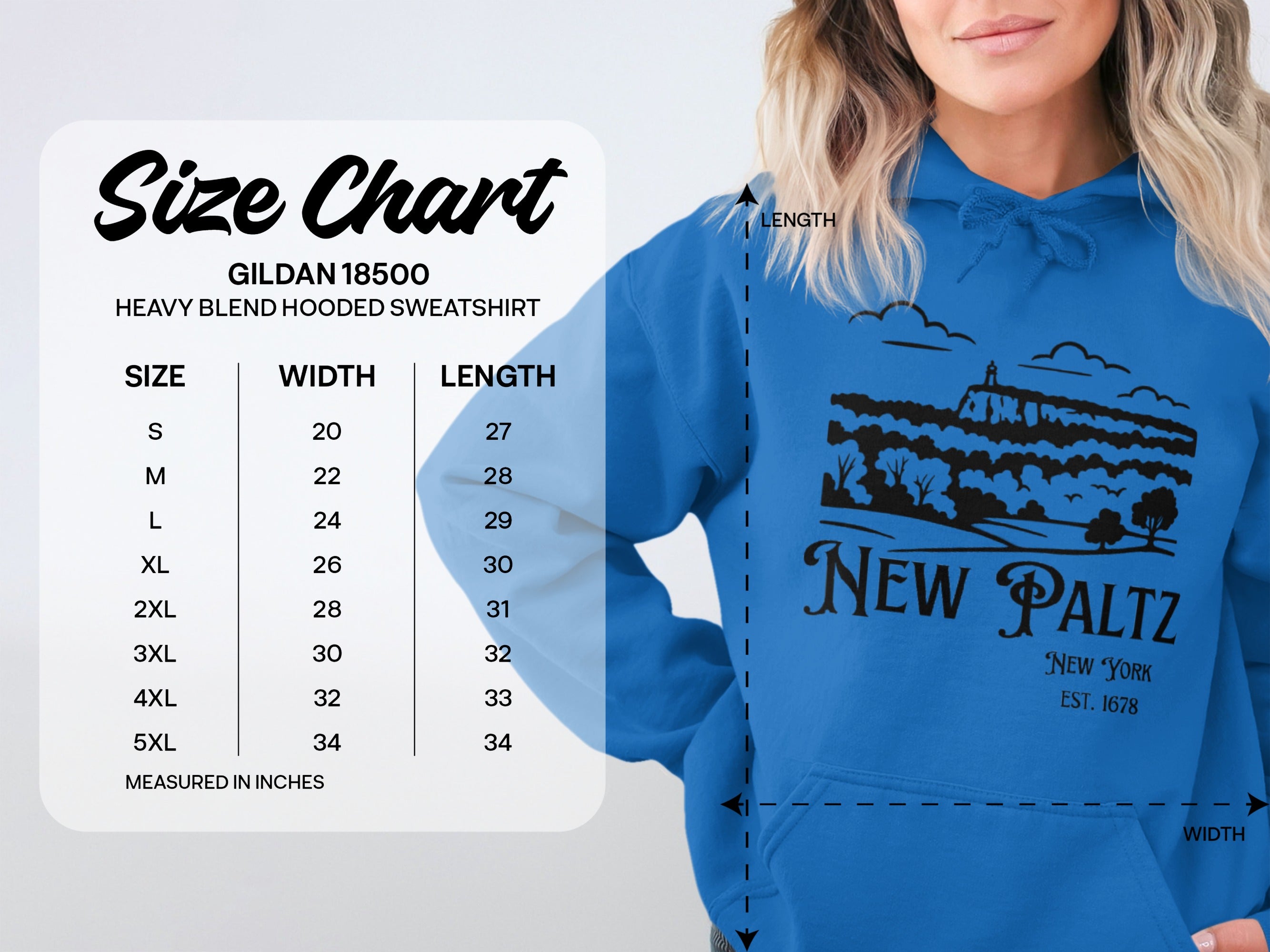 New Paltz New York Established 1678 Hooded Sweatshirt