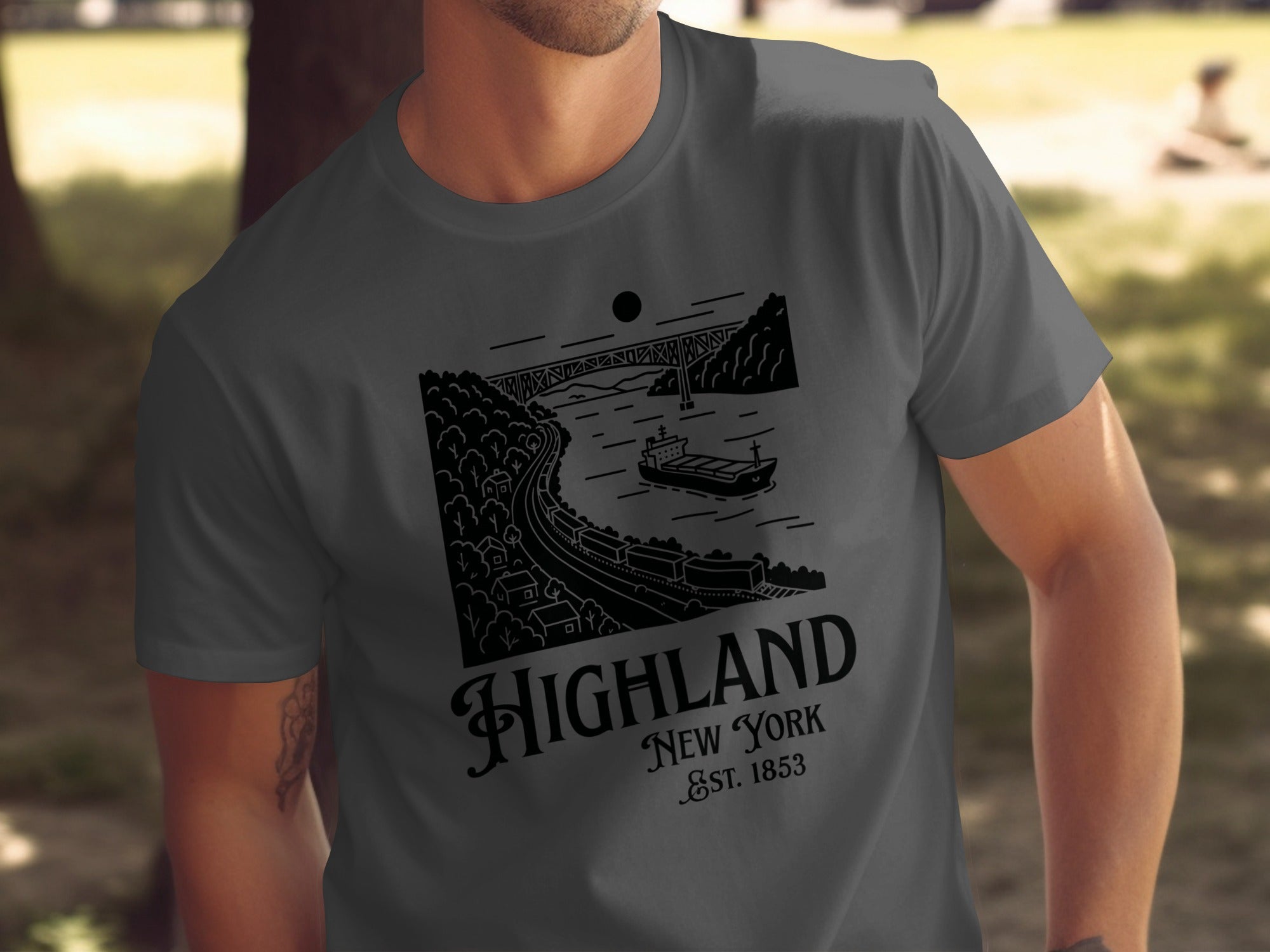 Highland New York EST 1853 Scenic Graphic Shirt