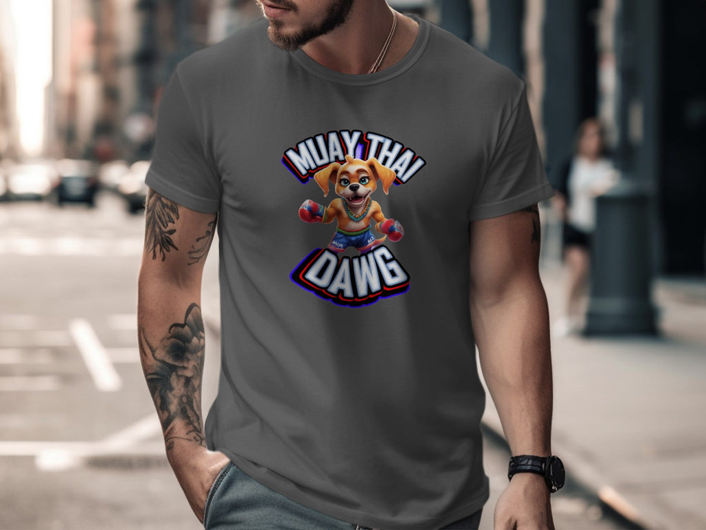 Muay Thai Dawg Graphic T-Shirt for Martial Arts Fans