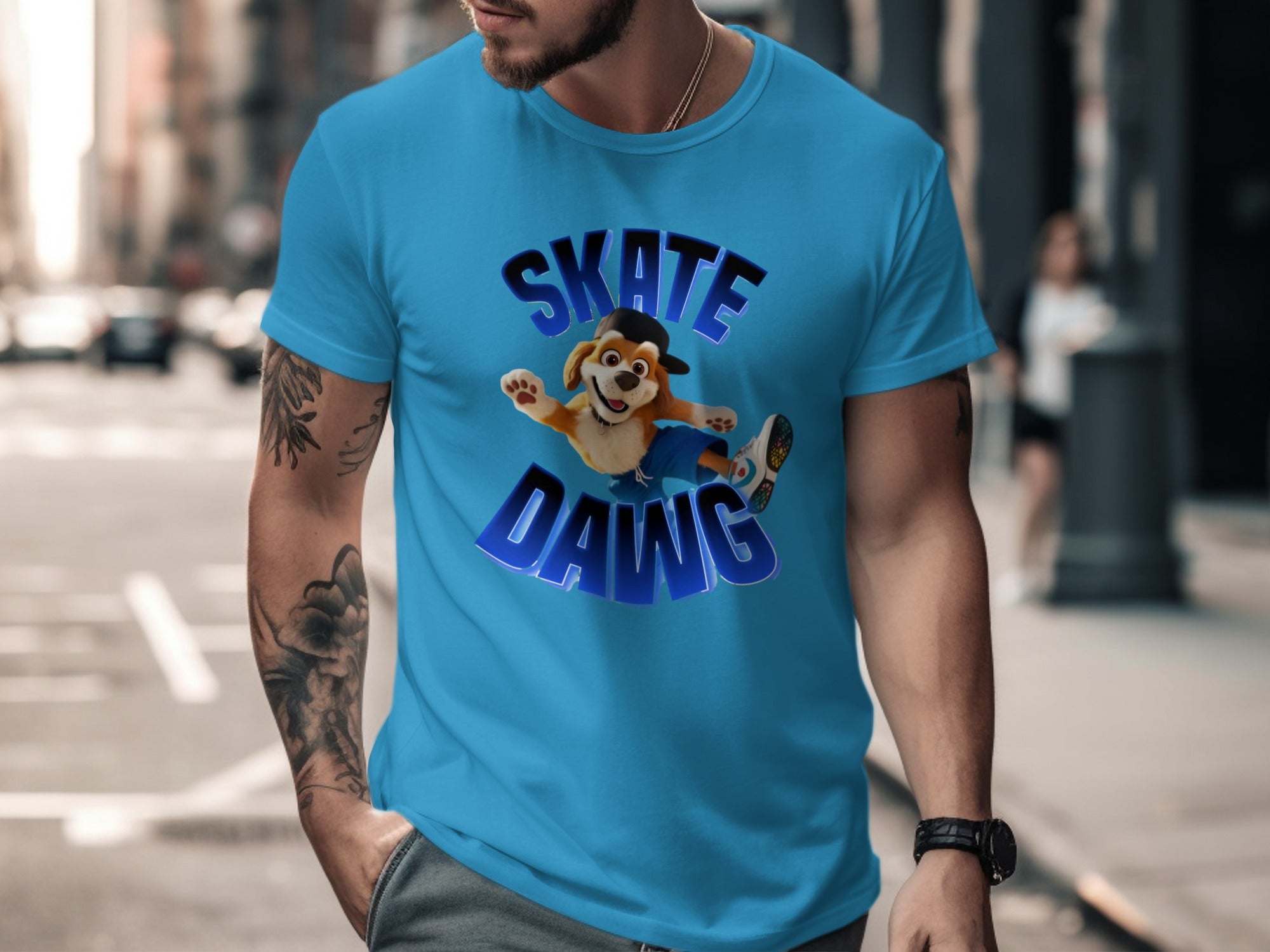 Skate Dawg Graphic T-Shirt Casual Streetwear