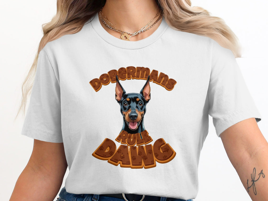 Dobermans Rule Dawg Graphic Unisex T-shirt