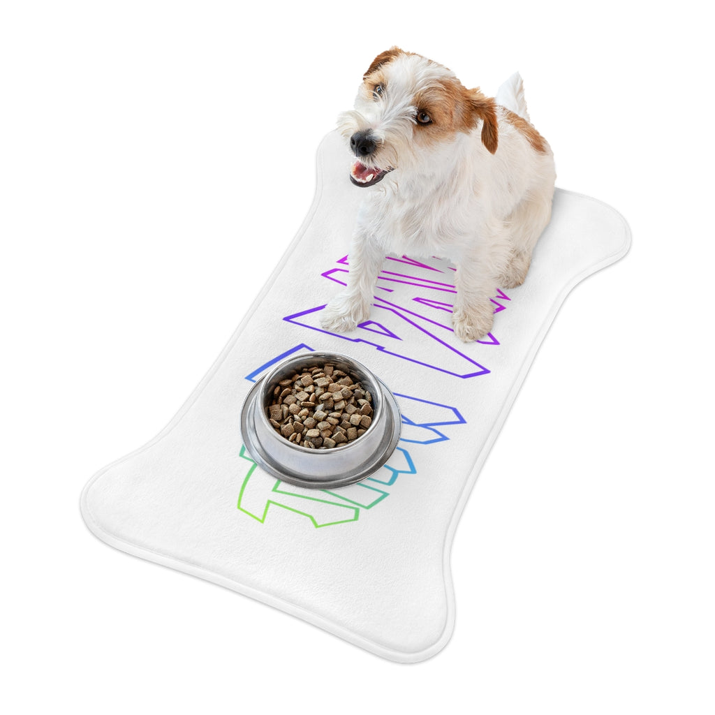 Colorful Bone Shaped Dog Feeding Mat With Cute Design