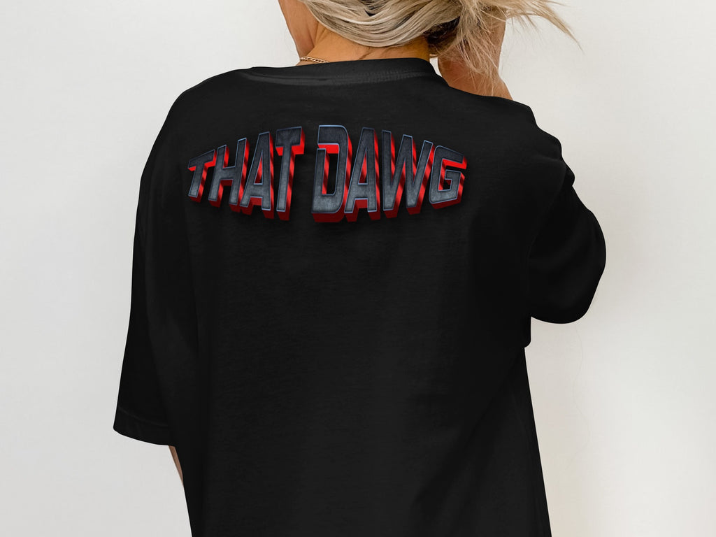 Statement Black T-Shirt with THAT DAWG print product type