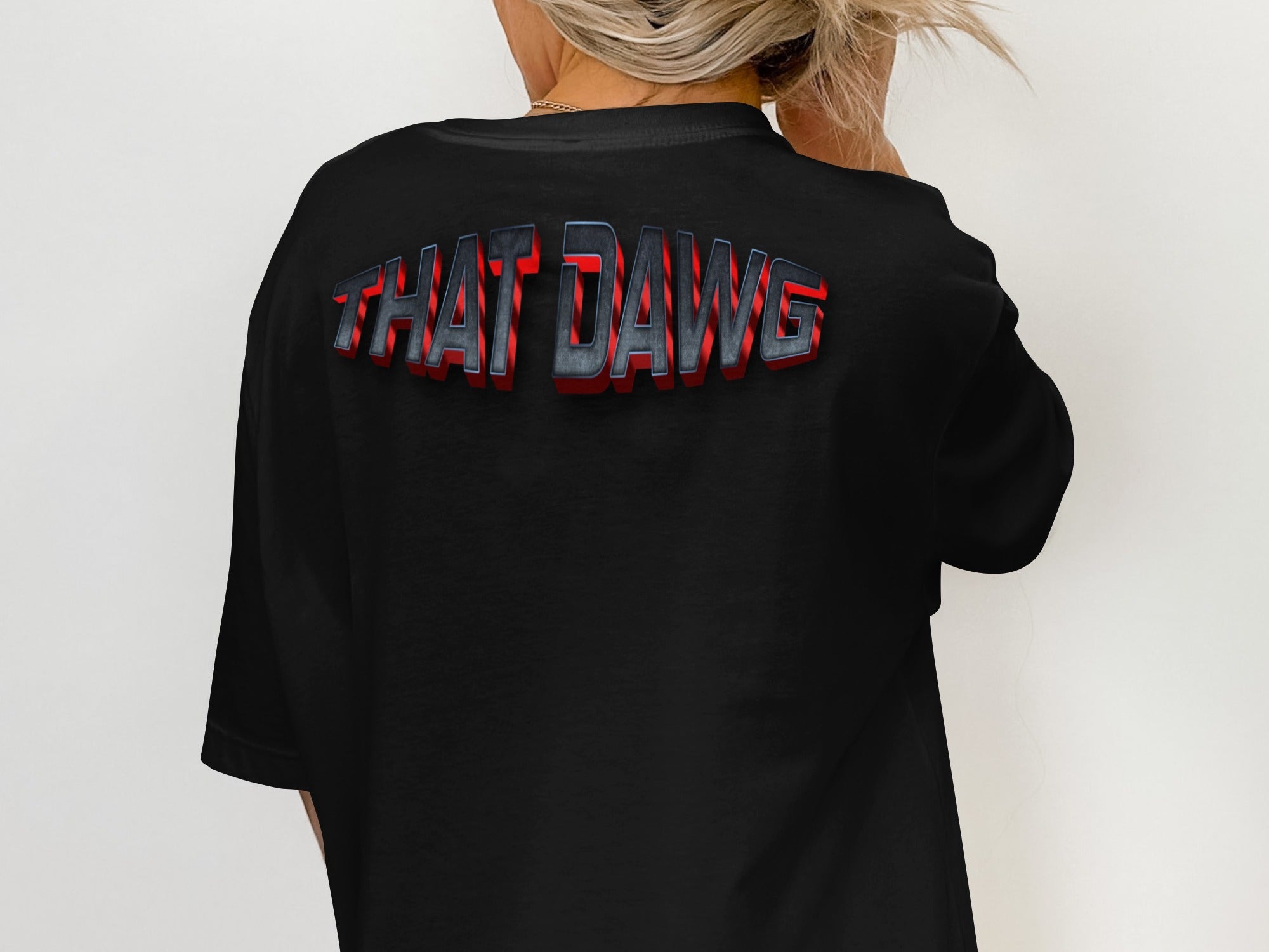 Statement Black T-Shirt with THAT DAWG print product type