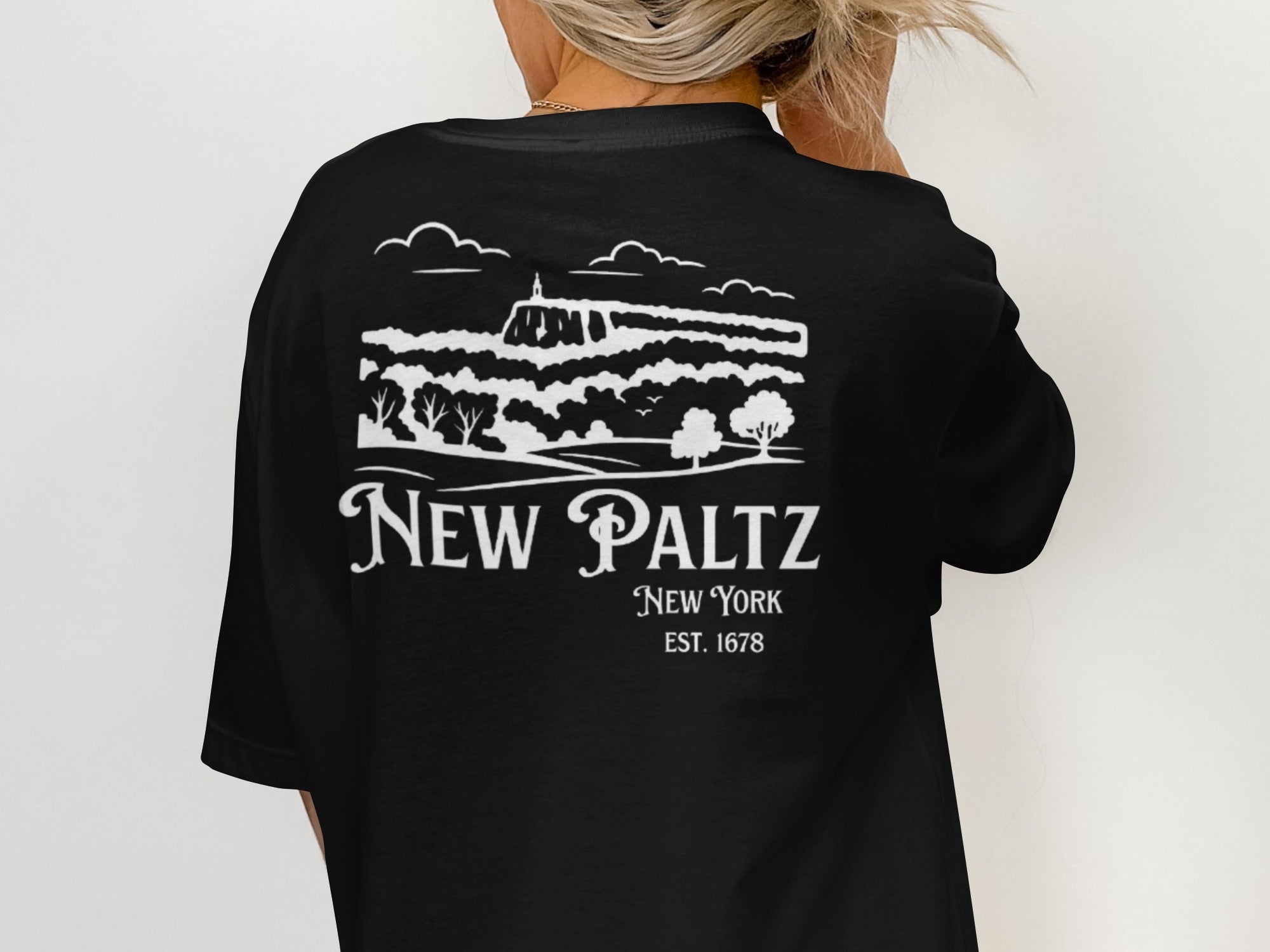 New Paltz New York Est 1678 Graphic Print T-Shirt