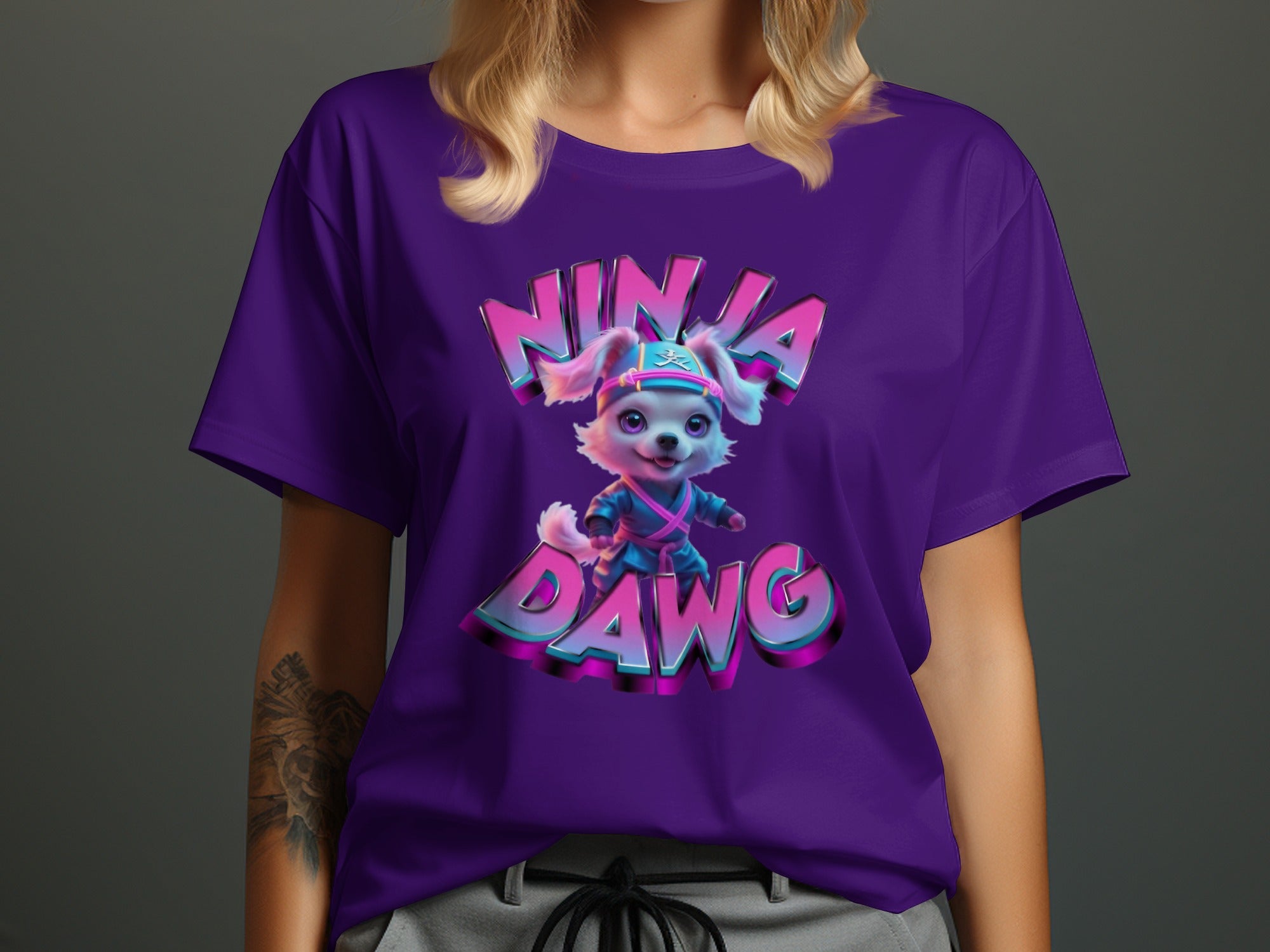 Ninja Dawg Character Graphic Design Tshirt product type