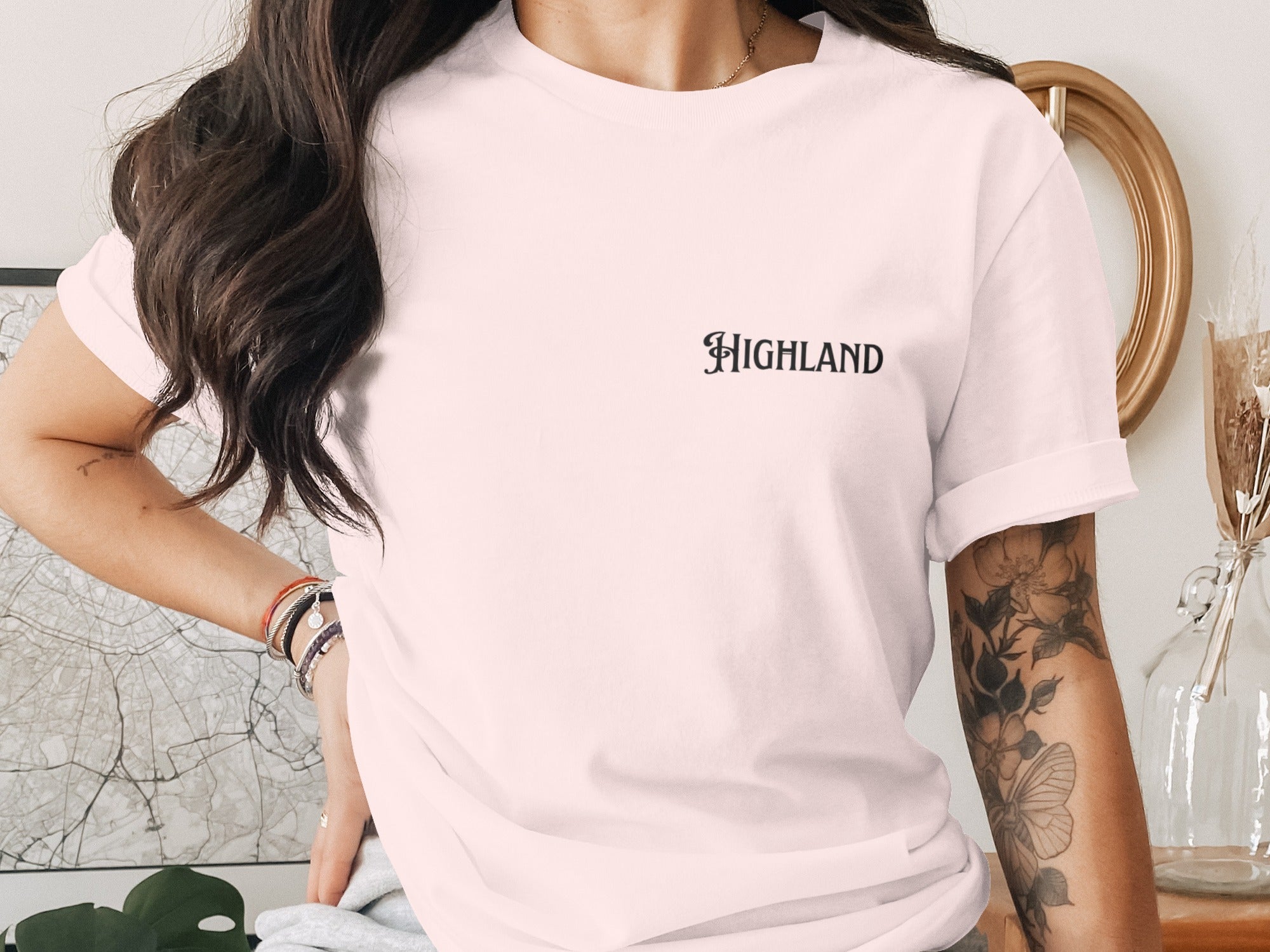 Highland Graphic Casual White T-Shirt Fashionable product type