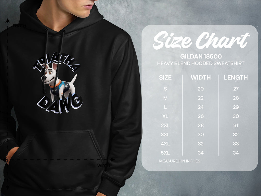 Thrailla Dawg Graphic Gildan 18500 Hooded Sweatshirt