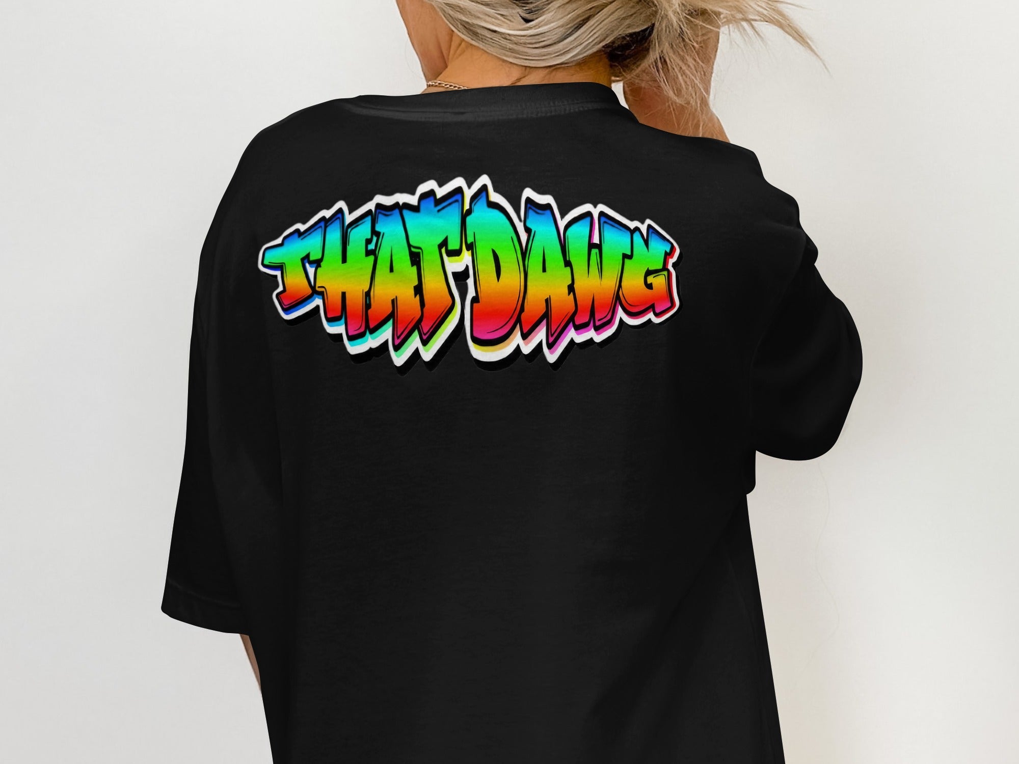 That Dang Multicolor Graphic Black T-shirt product