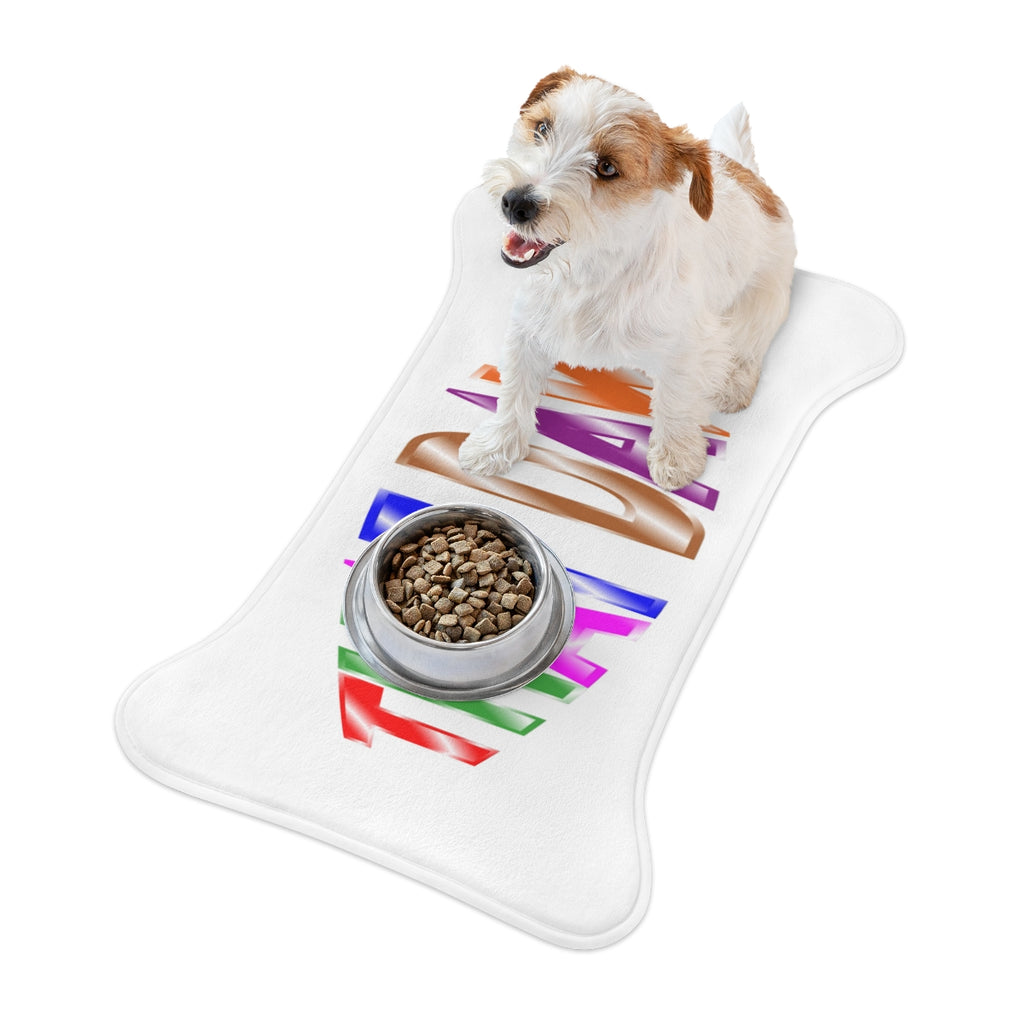 Dog Bone Shaped Feeding Mat with Food Bowl Dog Product