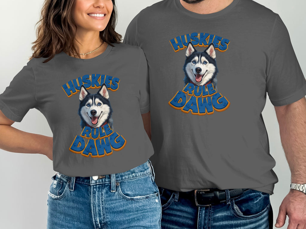 Huskies Rule Dawg Graphic Tee for Dog Lovers