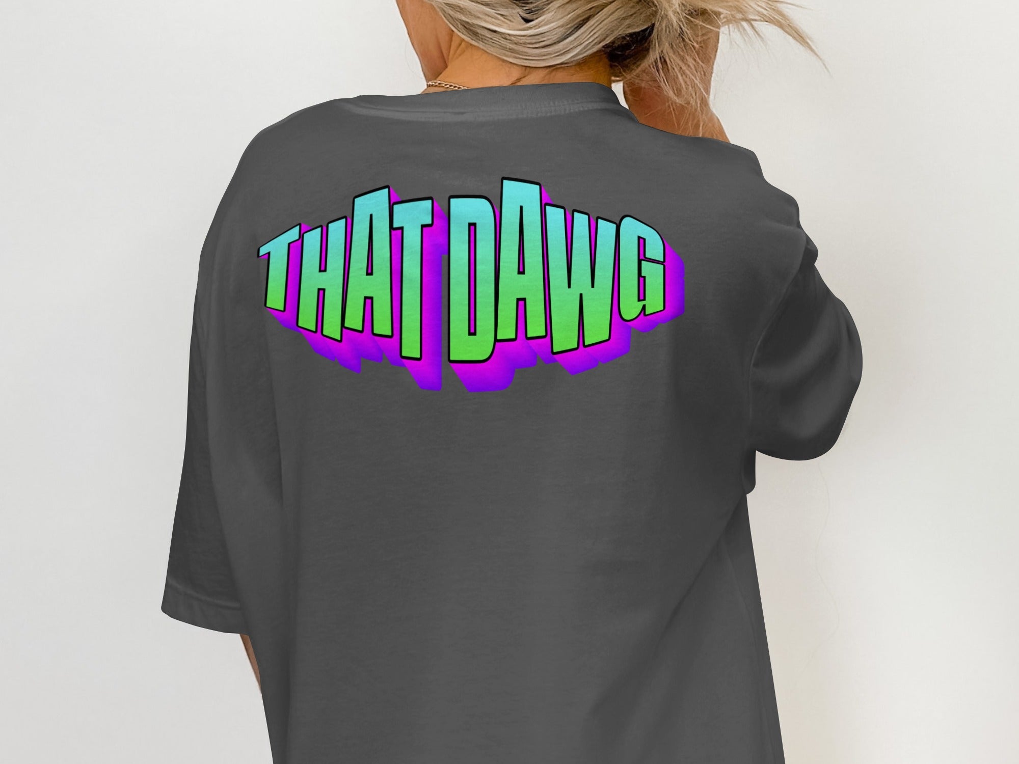 Colorful THAT DAWG Graphic on Back T-shirt product type