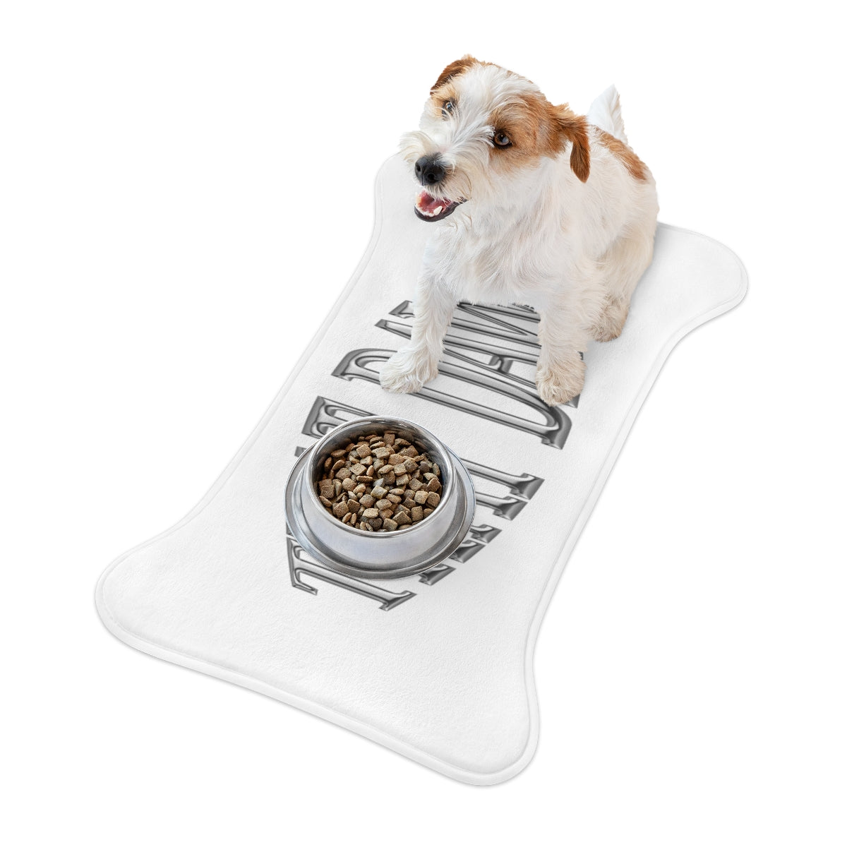 Stylish Dog Food Mat with Non-Slip Surface Design