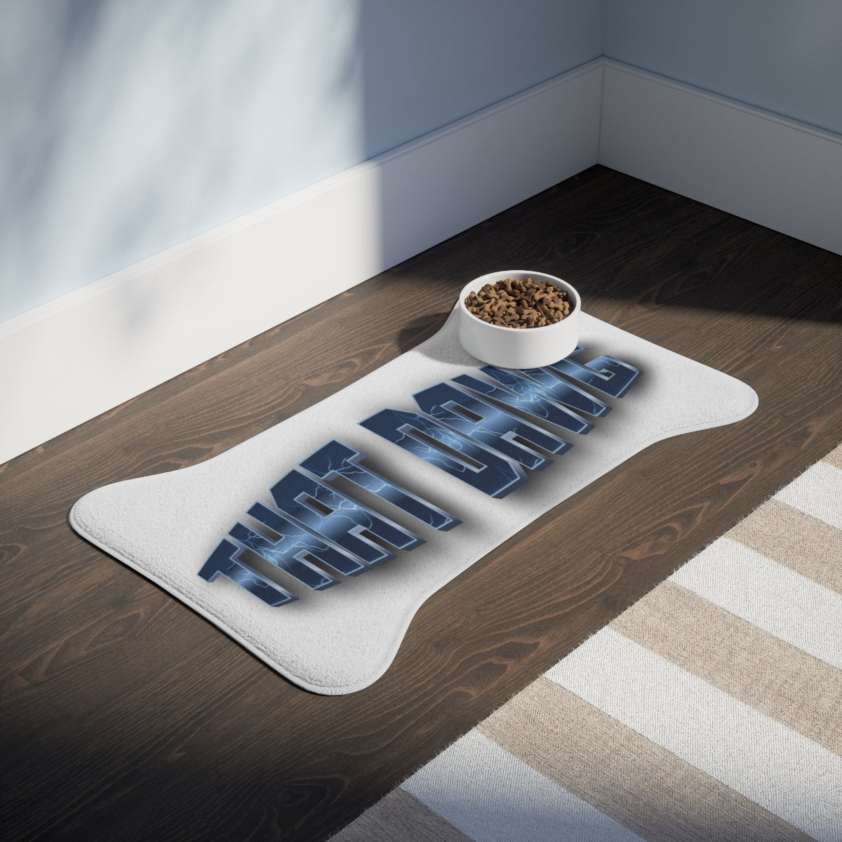 THAT NAME printed white floor mat product