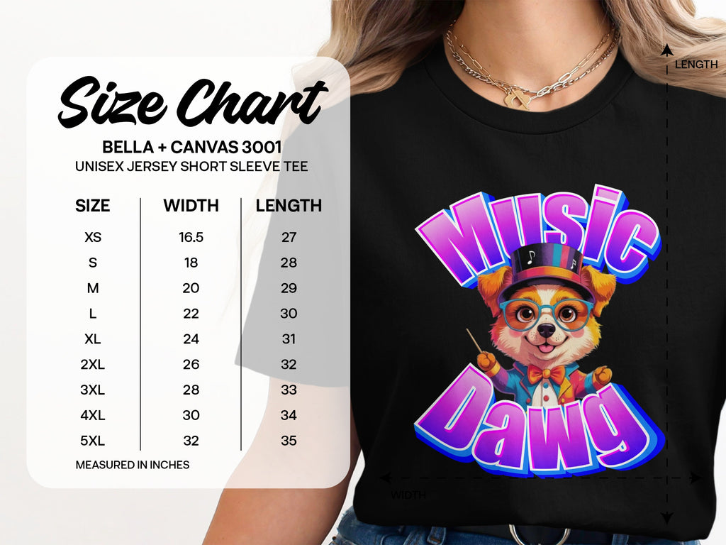 Adorable Music Dawg Graphic Unisex Short Sleeve Tee product type