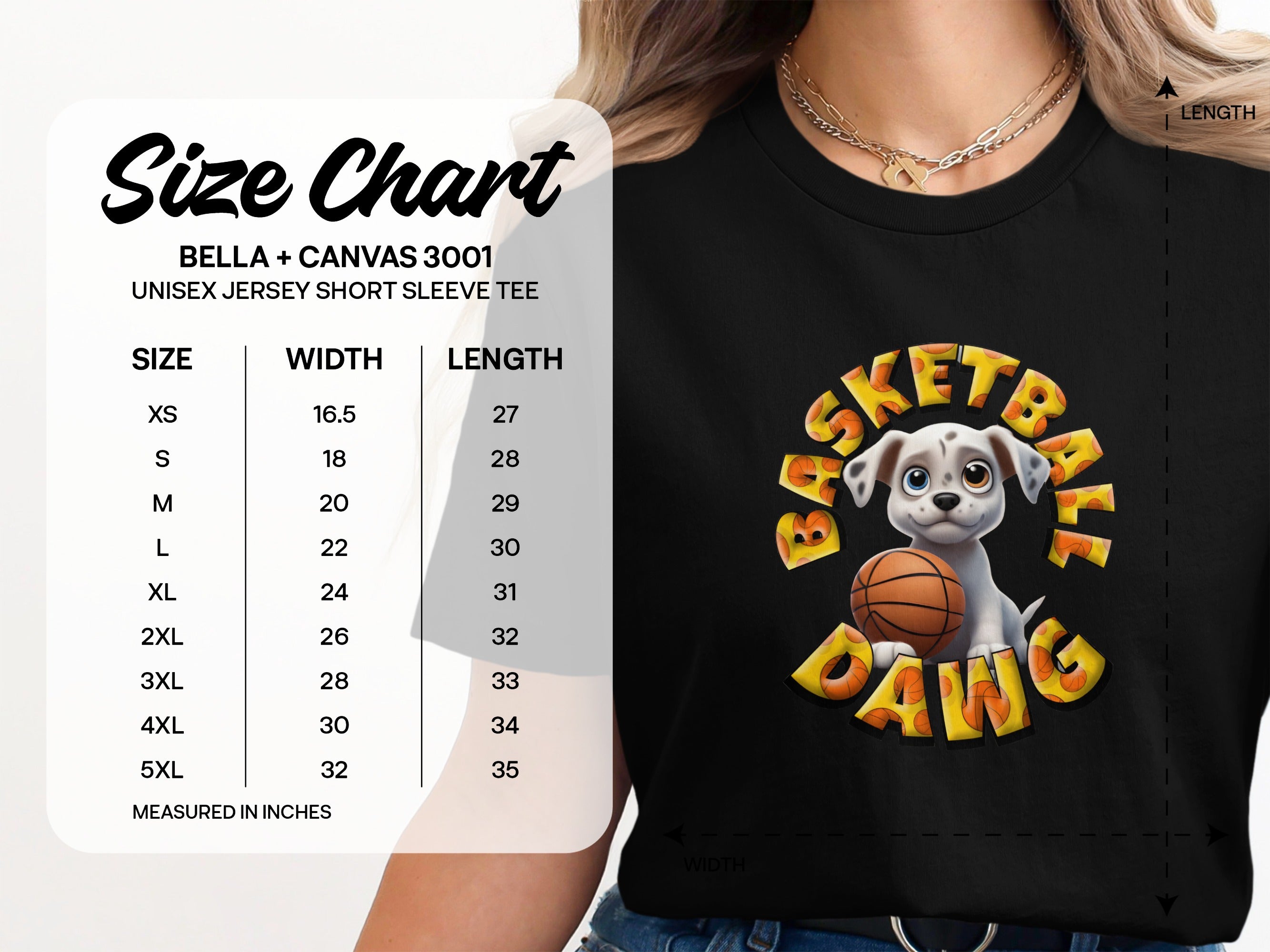 Basketball Dawg Graphic Unisex Jersey Short Sleeve Tee