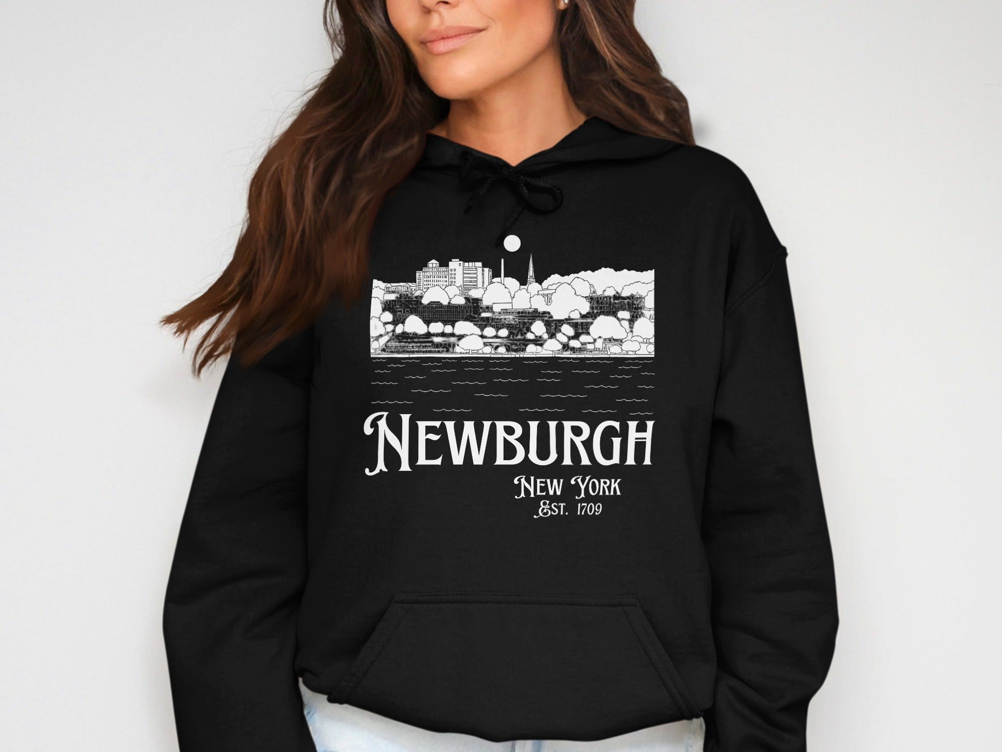 Stylish Newburgh New York Est 1709 Hoodie Fashion Apparel