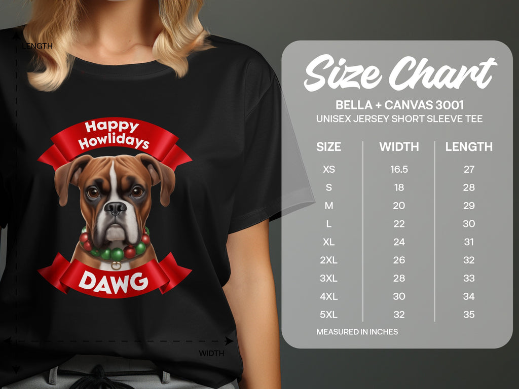 Happy Howlidays DAWG Tee with Bulldog Graphic