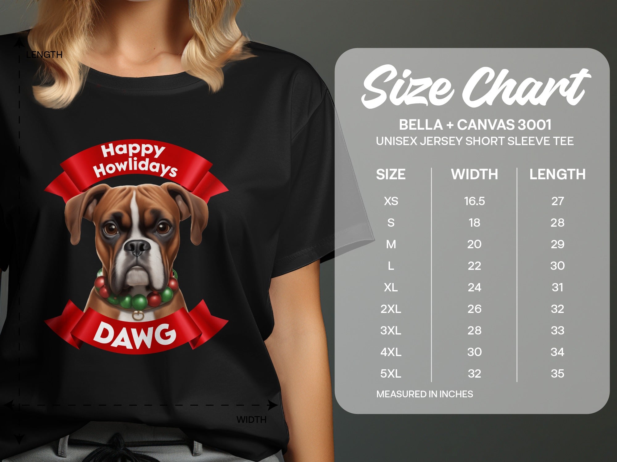 Happy Howlidays DAWG Tee with Bulldog Graphic