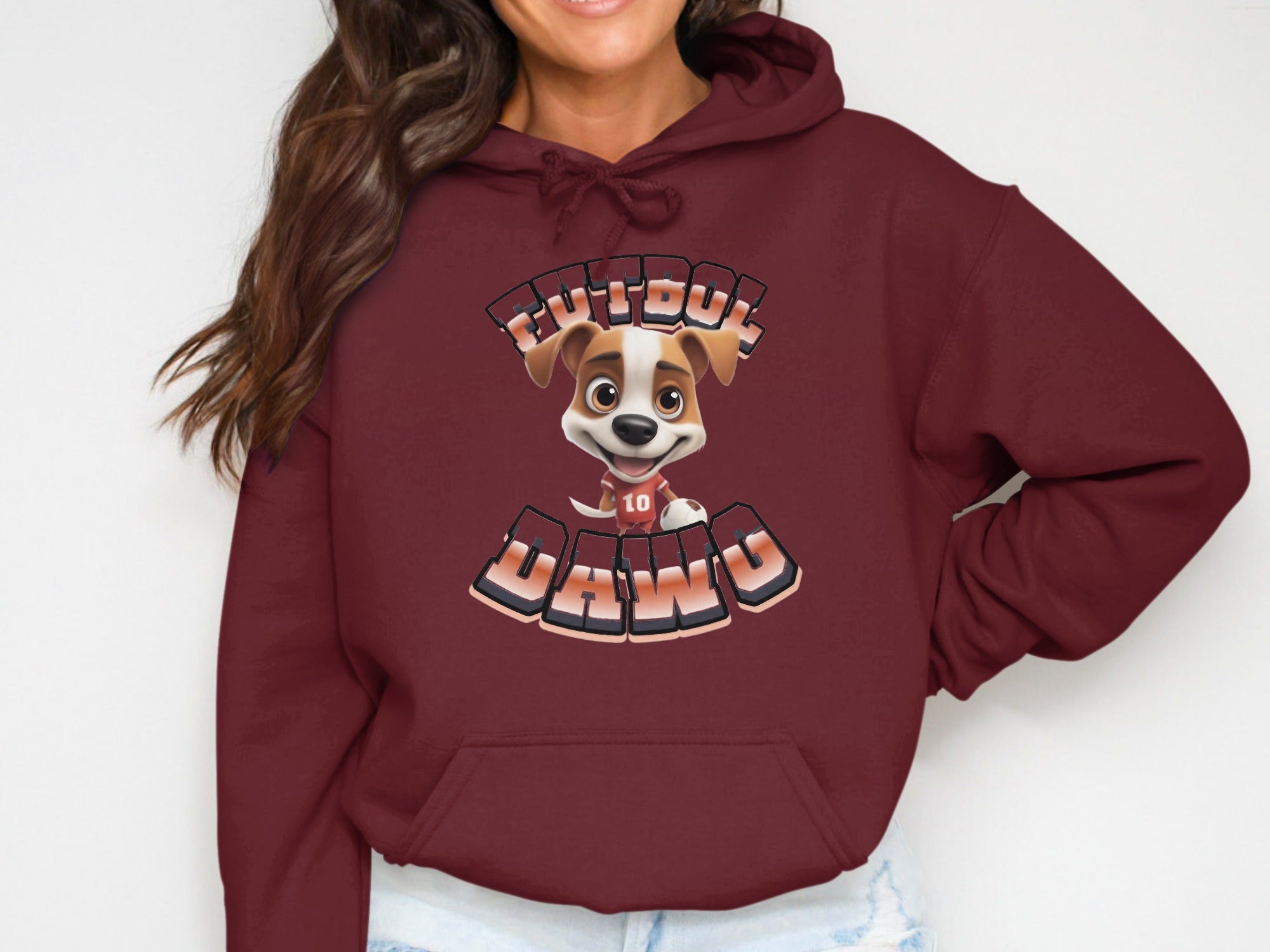 Cute Football Dawg Hoodie Perfect For Sport Lovers