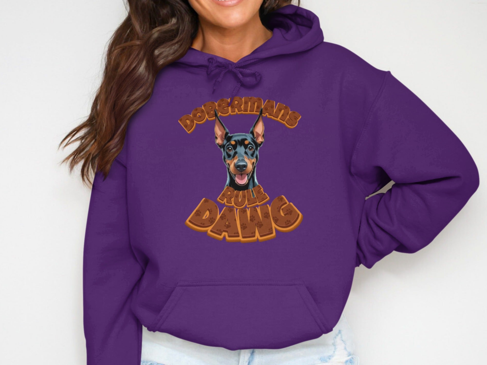 Dobermans Rule Dawg Hoodie for Dog Lovers