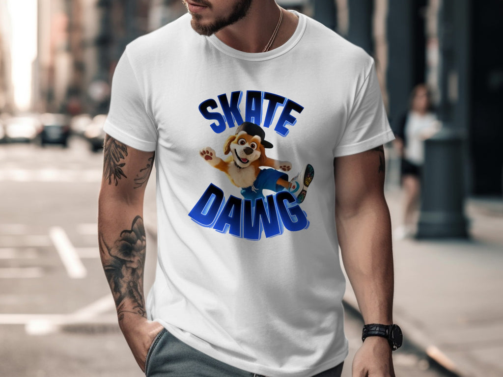 Skate Dawg Design Graphic Printed T-shirt
