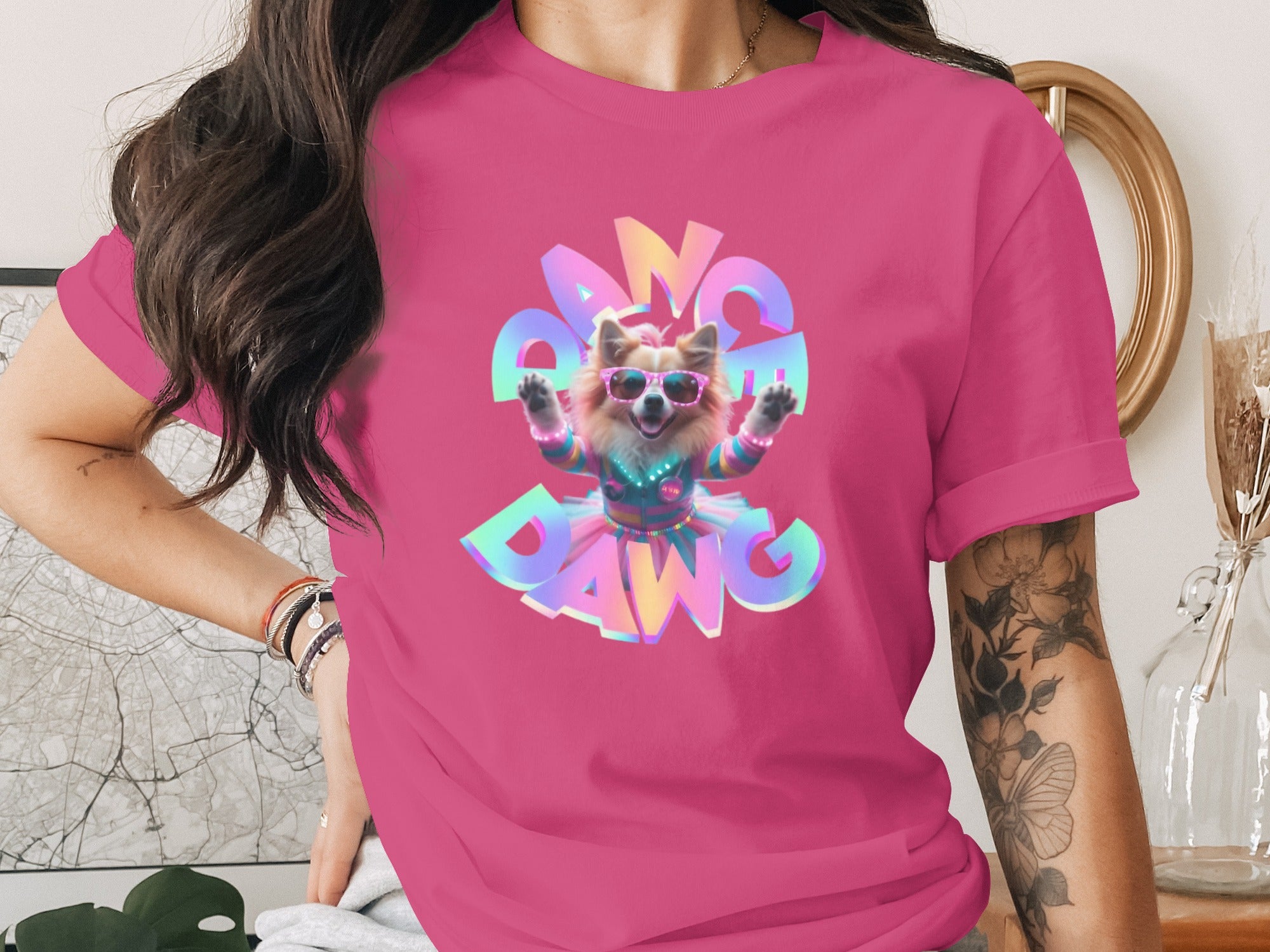 Retro Dance Dawg Graphic Tee Shirt Product