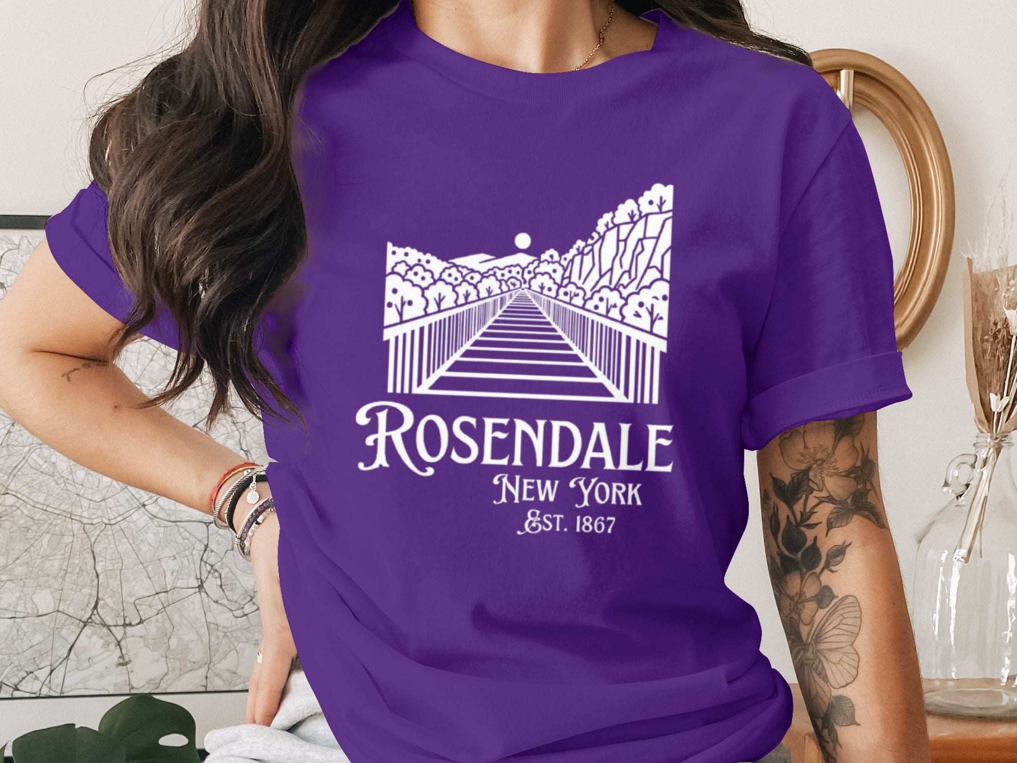 Rosendale New York Est. 1867 Scenic Design Shirt